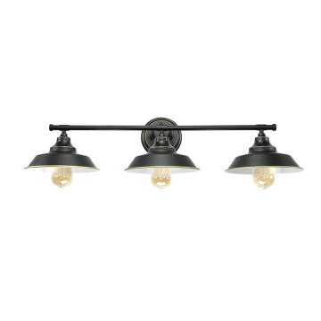 Bathroom Vanity Light: Vintage Industrial Matte Black Tube Wall Sconce