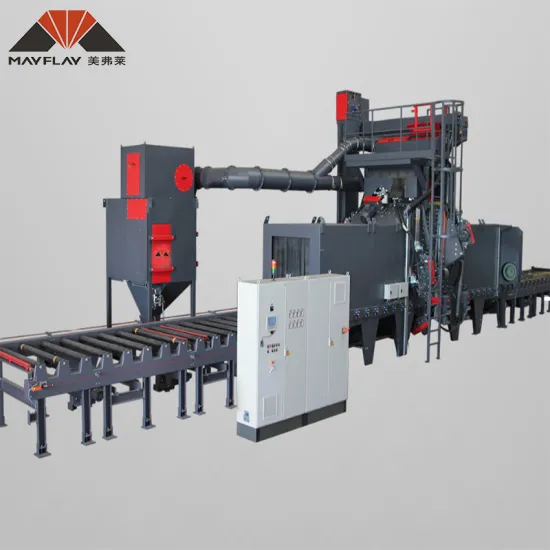 MAYFLAY reliable roller conveyor wheel abrator for steel pipes