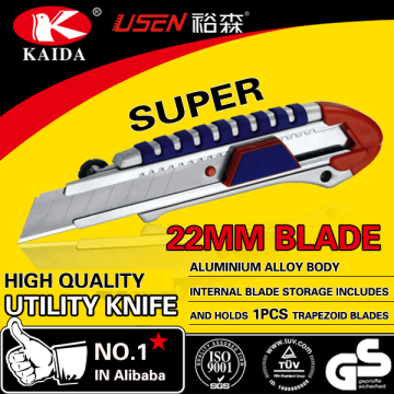 22mm Snap Off Blade Aluminium Alloy Utility Knife tool knife