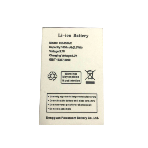603450 3.7V 1000mAh 3.7Wh Li-ion Bateri untuk Telefon