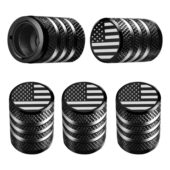 Universal Corrosion-Resistant American Flag Tire Valve Stem Caps and Covers for Car Tires