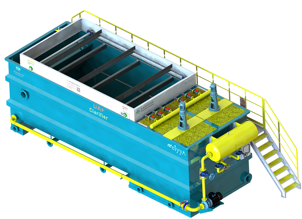 Large processing capacity and high dissolved air flotation