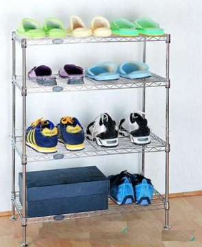 Low price High Quality 4 layers Stainless Steel Shoe Rack Wholesale