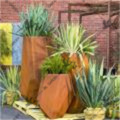 Custom Long Square Garden Corten Steel Flower Pot