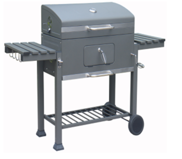 Customized Products Adjustable Carbon Plate Grill Large size BBQ trolley smoker grill