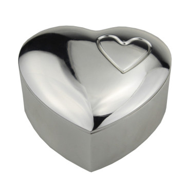 zinc alloy heart-shape jewelry box