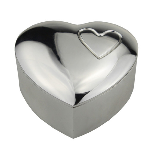 Aleación de zinc caja de la joyería de la corazón-forma