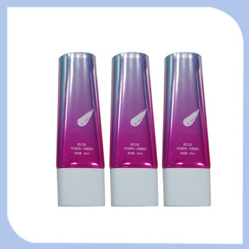 Plastic flat oval tube for cosmetic packaging