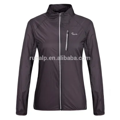 women thin fabric jacket with black color
