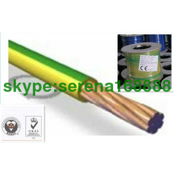 BASEC APPROVAL 6491X BVR PVC Insultated earth CABL