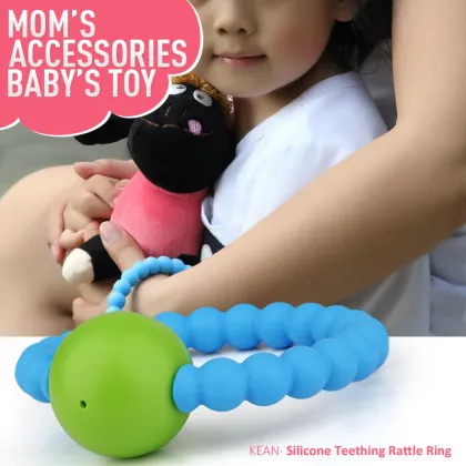 Wholesale Organic Baby Toys Sensory Baby Soothers Silver Baby Rattle