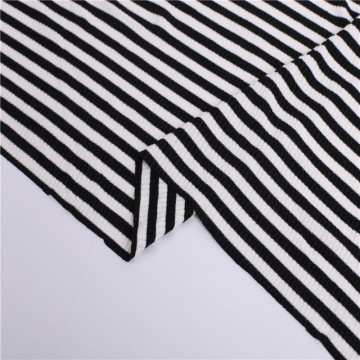 Soft Touch Knitted Striped Rib Fabrics For Sale