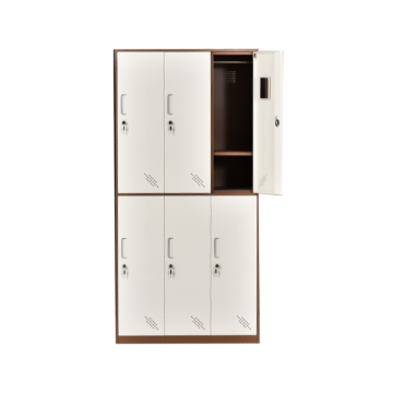 6 Door Fireproof Steel Locker - Storage Cabinets for Gym and Office