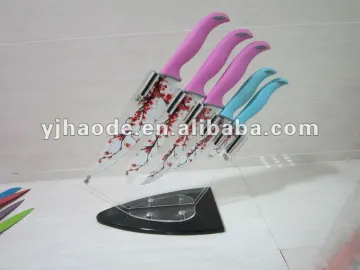 5pcs color kitchen knife set non-stick knife set
