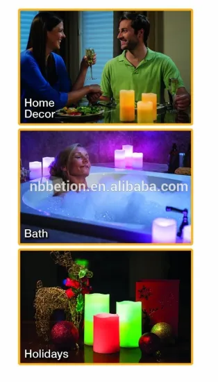 Glow Candles Flameless Color-Changing Candles 3 Battery-operated LED Pillar Candles with Remote (Real Wax)