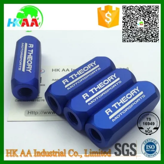 Blue anodized screw sleeve, aluminum screw thread sleeve for motorcycle spare parts