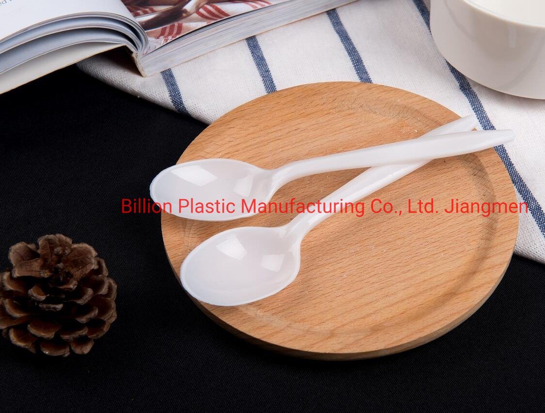 Disposable PP Cutlery Airline Spoon in Flight Catering Plastic Spoon in White