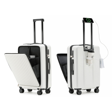 2024 bagagli a carrello multifunzione impermeabile con porta di ricarica USB e portabicchieri