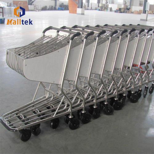 Airline Trolley Stainless Steel Passenger Baggage Airport Shopping Trolley Manufactory