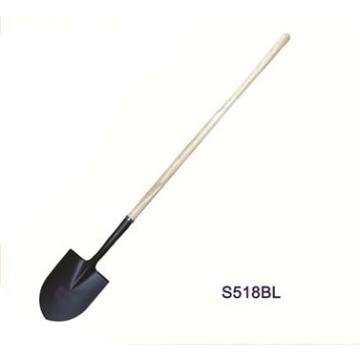 High-Quality Black Wooden Handle Shovel Spade