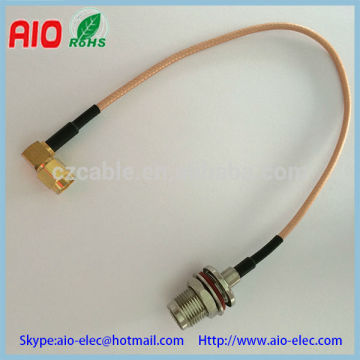 90 right angle SMA male to TNC female RF coaxial extended adaptor cable for CCTV ,RG174
