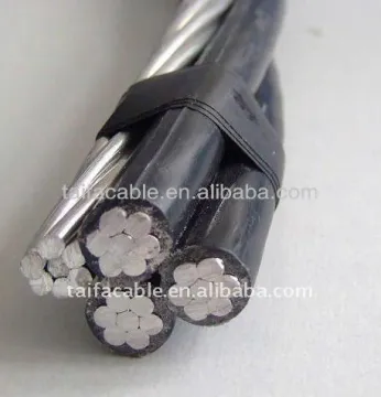 Triplex Service Drop, ABC cable Aerial Bundled Cable insulated overhead cable