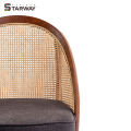 Wholesale Outdoor Garden Balcony Live Room Sofa Living Room Furniture Lounge Cane Rattan Wooden Frame Sofa Chair Modern