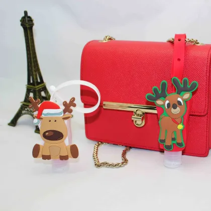 Christmas moose silicone bottle holder