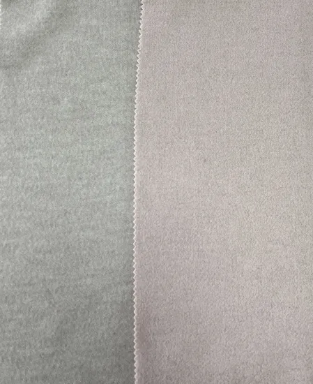 Knitted wool touch TR brushed suiting fabric