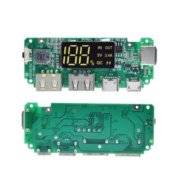 Modulo di ricarica di alimentazione Micro/Tipo C Micro/Type-C Dual USB 2.4A LED
