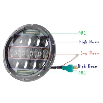 12/24V LED Auto Lighting System 75W 7inch LED Headlight for Jeep Wrangler JK ATV UTV