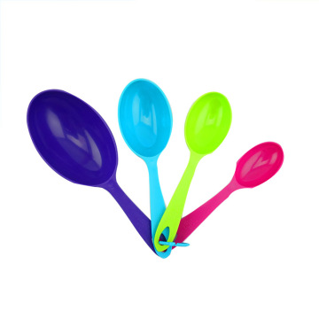4pcs cuillères à mesurer en plastique coloré