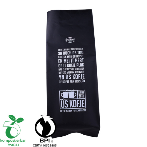 Bolsa de café de papel compostable de 1 kg para válvula unidireccional