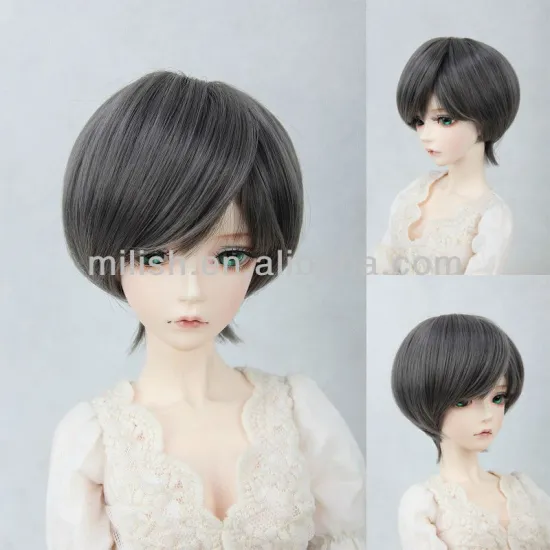 Cute synthetic BJD mohair doll bob short hair wigs BJDW-0039