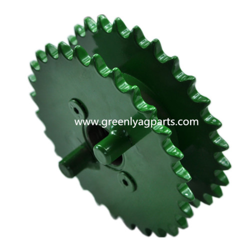 AA49877 Sprocket असेंबली 28-28 बियरिंग्स के साथ टूथ क्लस्टर