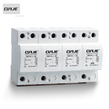 3 Phase 50KA Surge Arrester 400V TN-C Protective Device