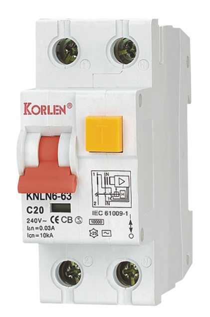 Magnetic Type 10ka 1p+N RCCB with Overcurrent Protection