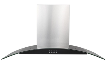 90cm Steel Curved Glass Wall Hood