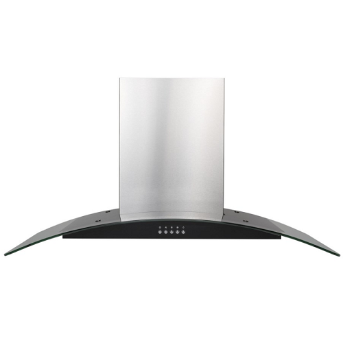 90cm Steel Curved Glass Wall Hood