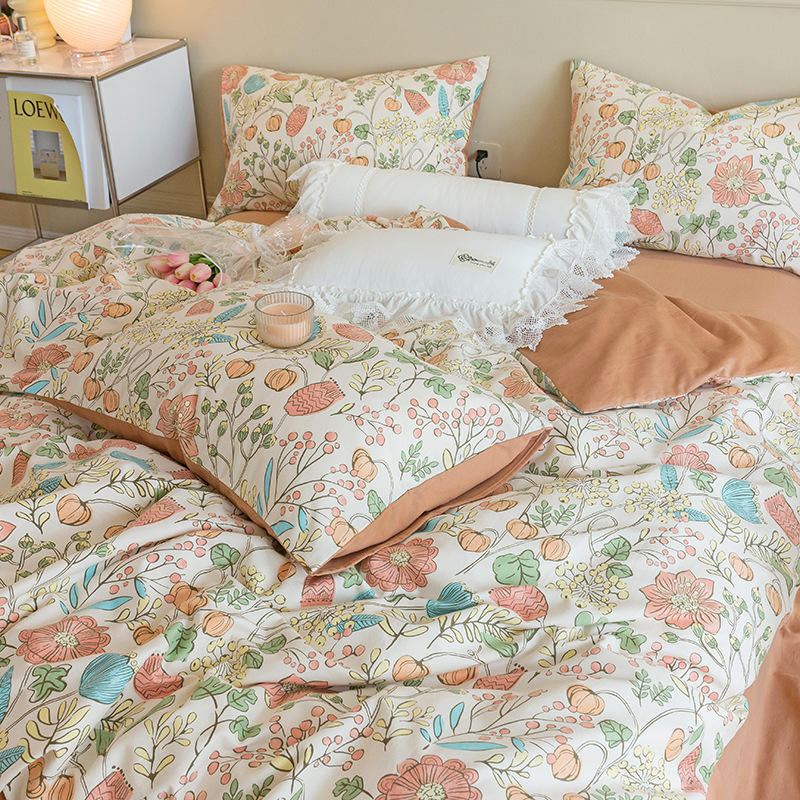 Cotton Home Quilts Cover 4 Pieces Bedding Set