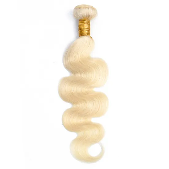 Wholesale Blonde 613 Hair Bundles Pre Colored Cuticle Aligned Virgin Donor 613 Blonde Raw Indian Human Hair Extension Body Wave