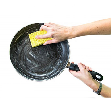 High Quality Reusable Kitchen Cleaning Scrubber with Cellulose Sponge and Scouring Pad