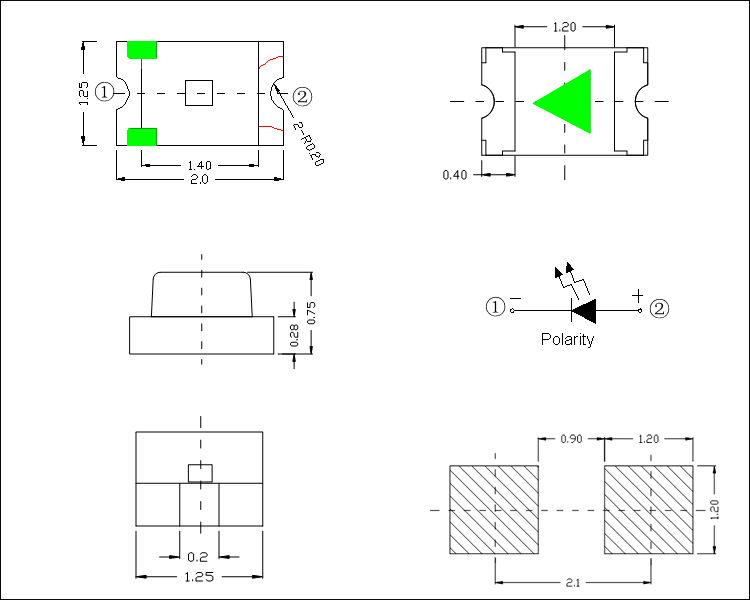 smd led polarity