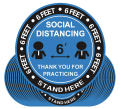 Adesivo di distanza sociale personalizzata Mantieni l&#39;etichetta a distanza