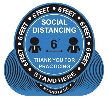 Customized Social Distancing Sticker Keep Distance Label