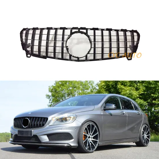 GT Style Front Bumper Grille for Mercedes-Benz A-Class W176 2016-2018 A180/A200/A250
