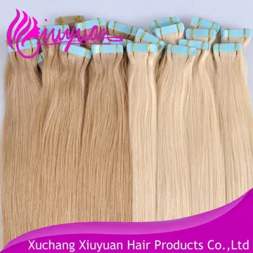 Tape virgin gray indian remy sticker colorfull tape hair extensions