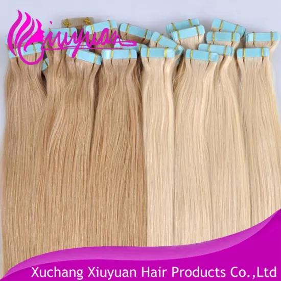 Tape virgin gray indian remy sticker colorfull tape hair extensions