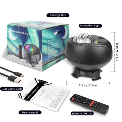Night Sky Light Projector: Aurora Star Lights with Remote Control