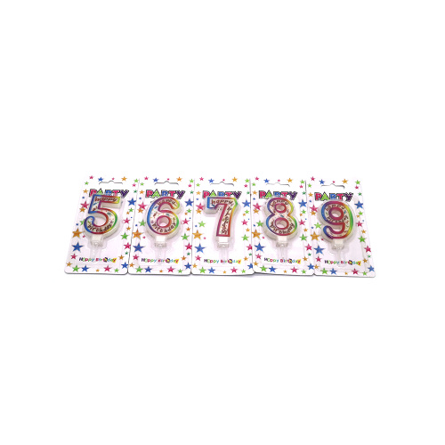 Personalized Color Happy Birthday Number Candle